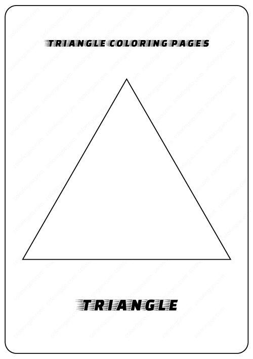triangle coloring page