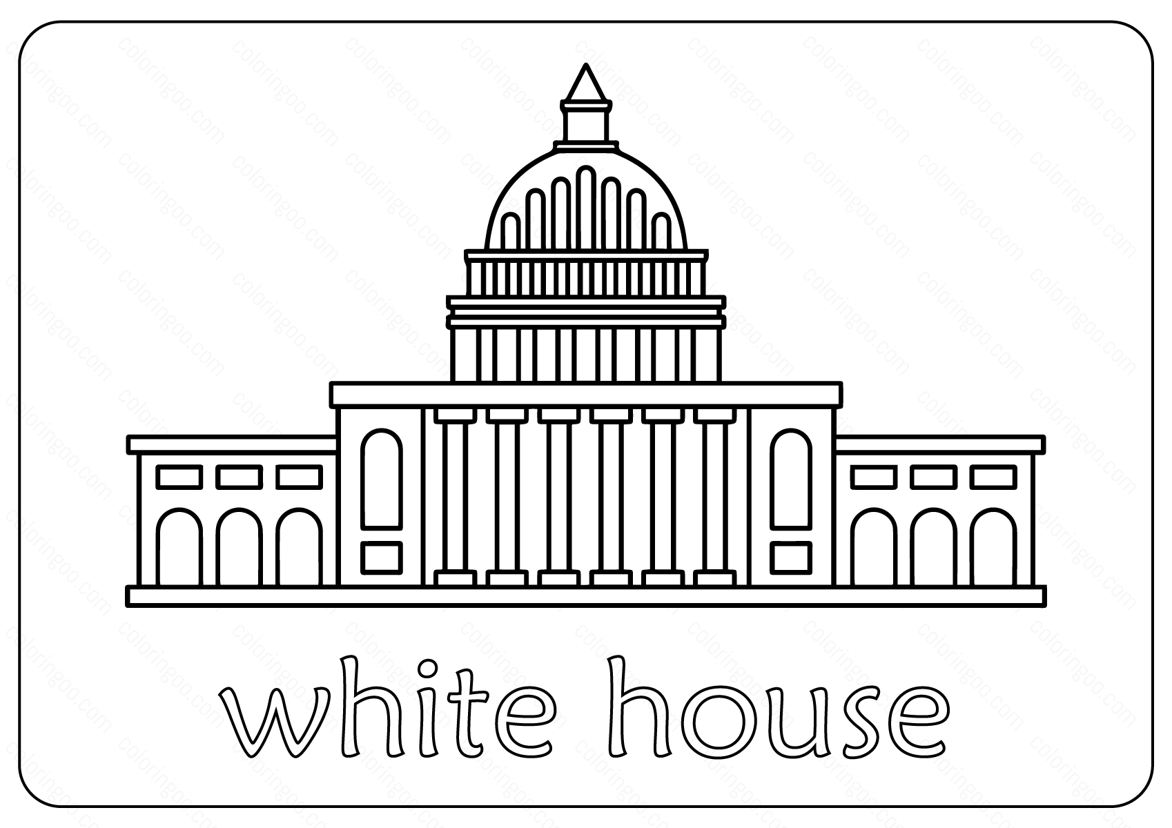 Free Printable White House Coloring Pages