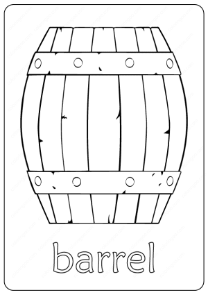 barrel outline coloring page