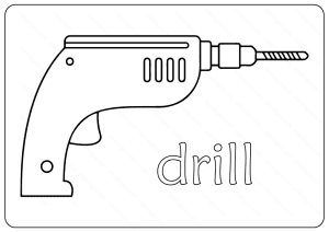 drill outline coloring page