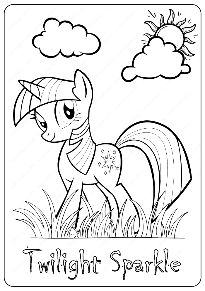 my little pony twilight sparkle coloring pages 2