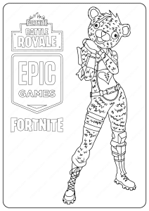 Free Printable Fortnite Bear Skin Coloring Page