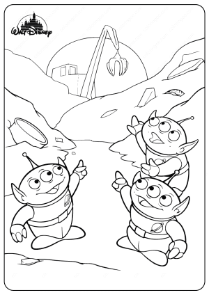 disney toy story aliens coloring pages
