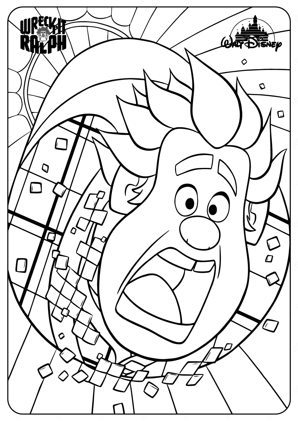 disney wreck it wifi ralph coloring pages