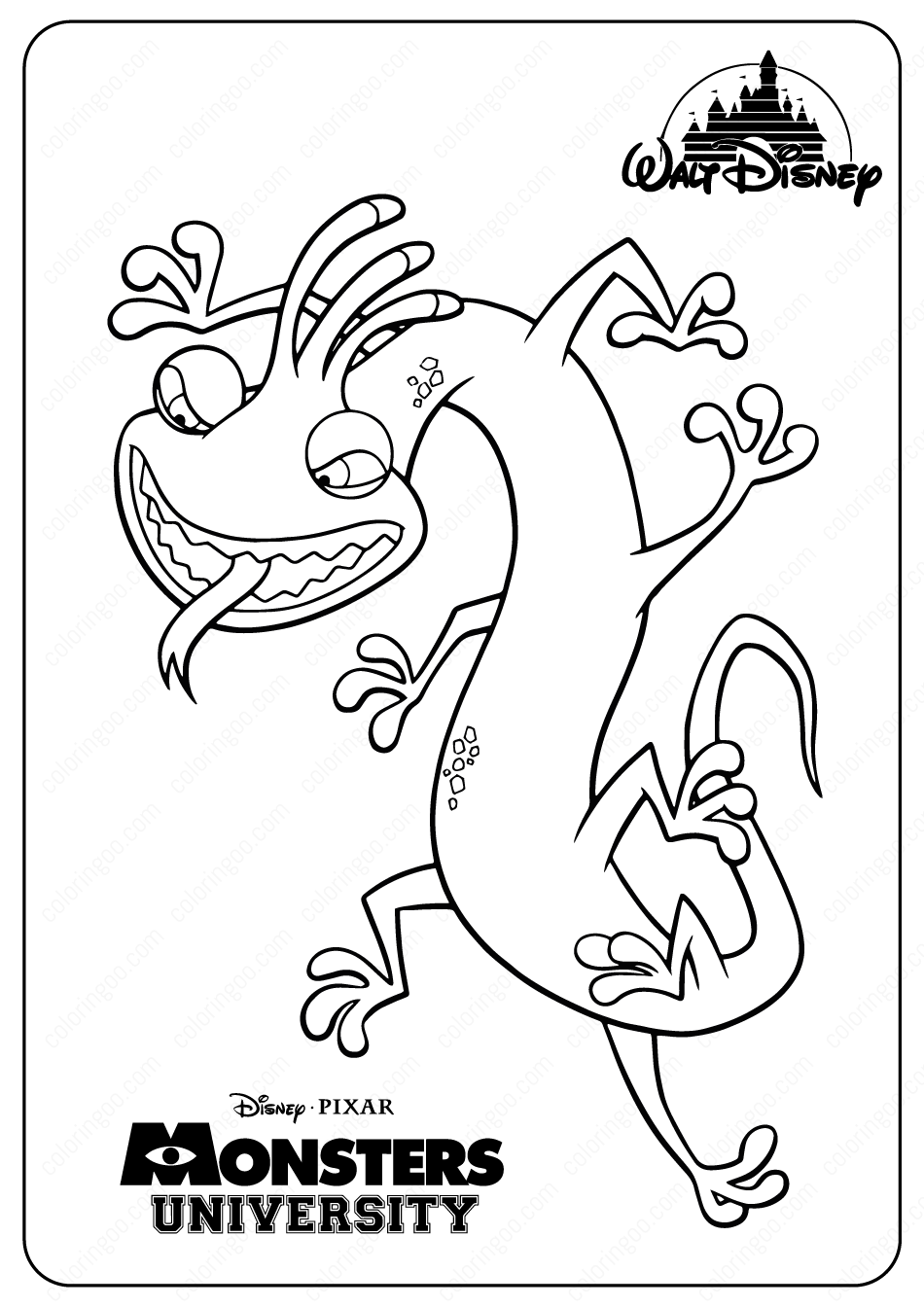 monsters randall coloring pages