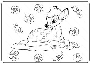 printable disney bambi coloring pages