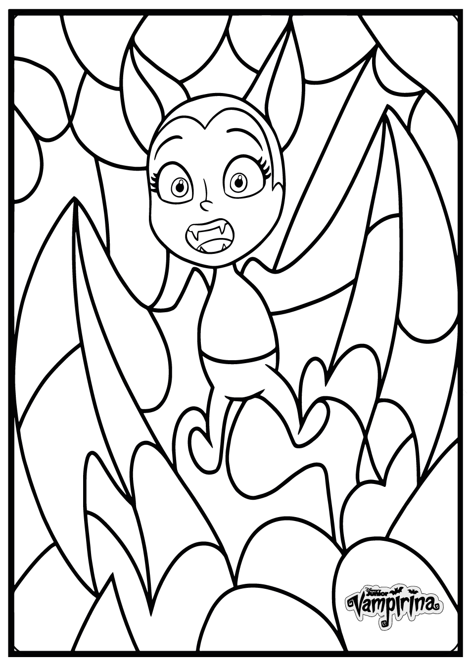 printable disney bat vampirina coloring pages
