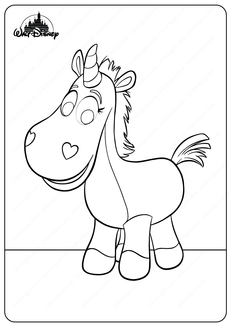 printable disney lovely buttercup coloring pages