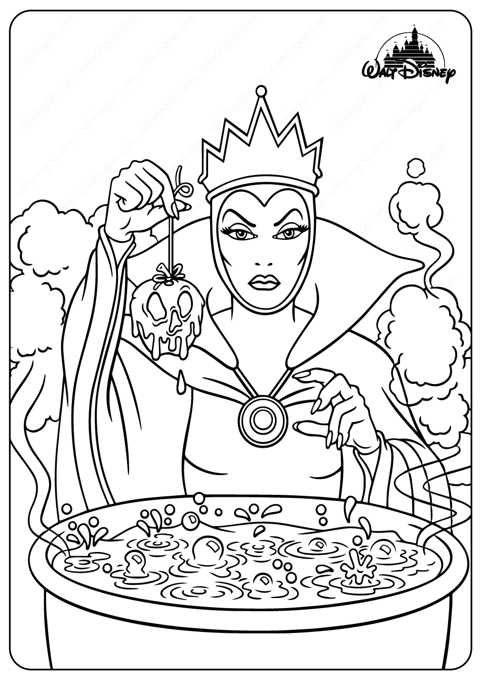 printable disney the evil queen coloring pages