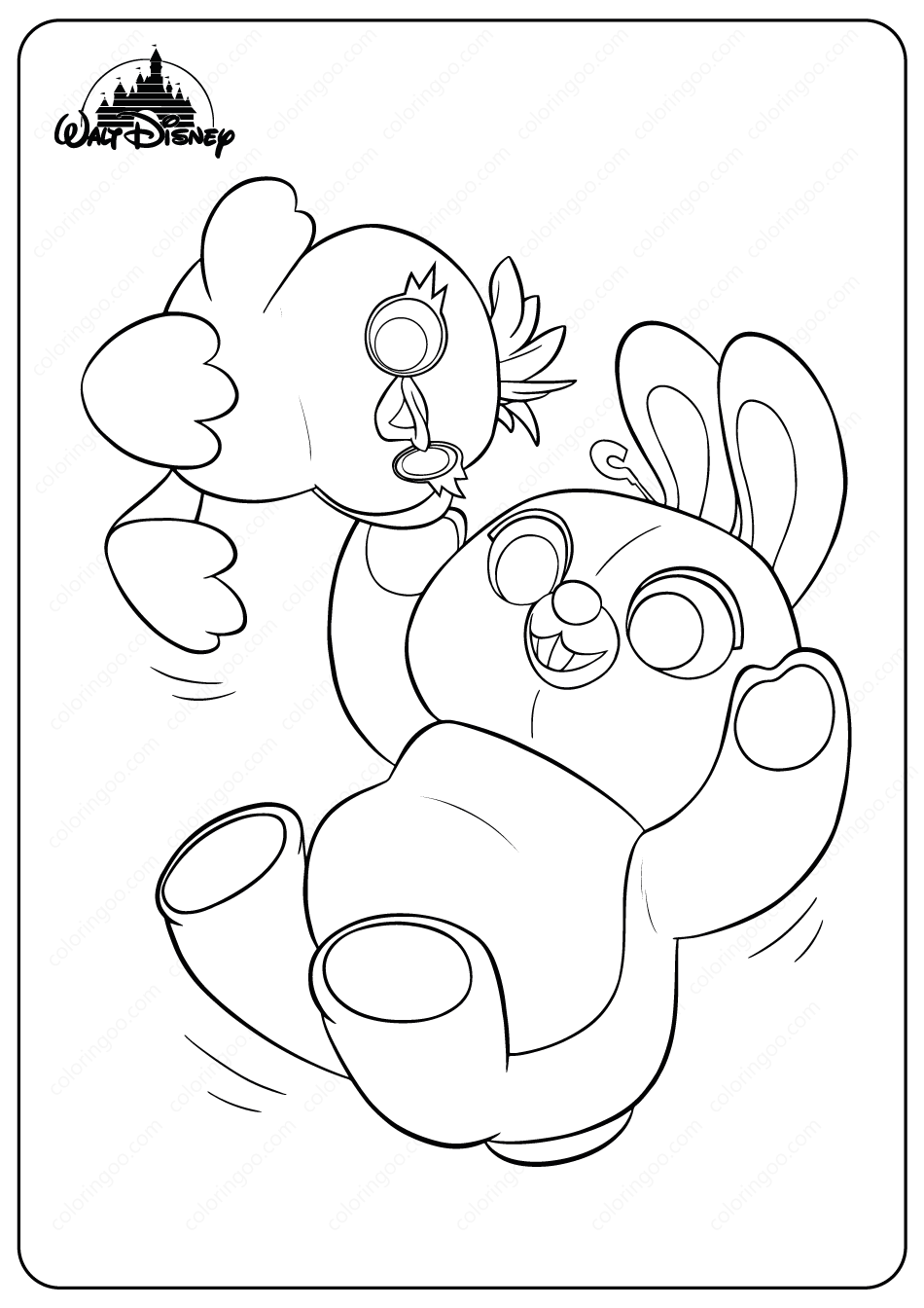 printable disney toy story duck bunny coloring pages