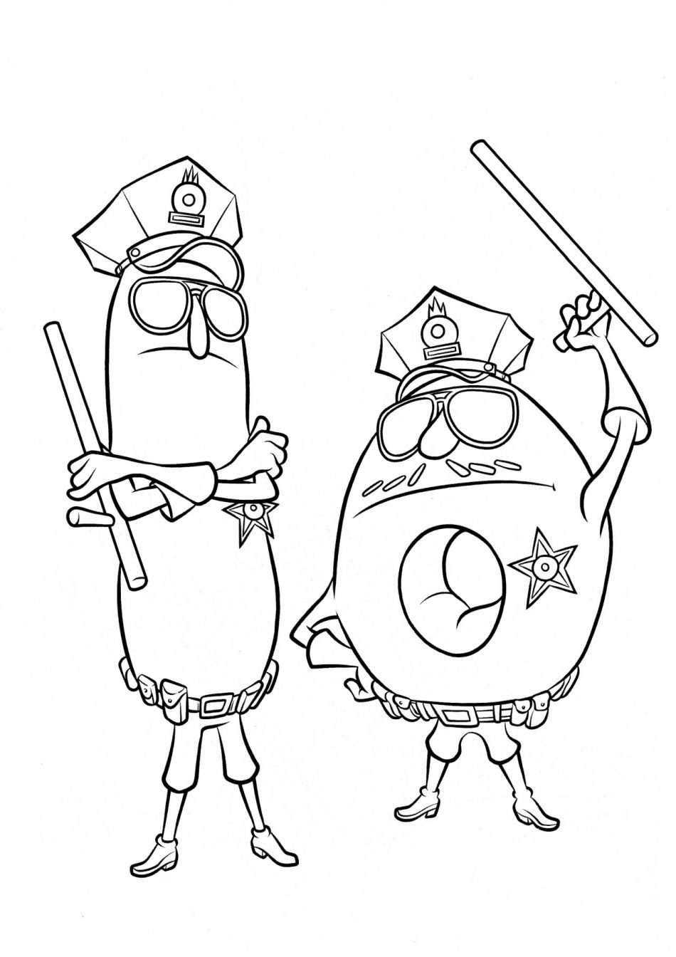 wyntchell and duncan donut police officers coloring e1580671272834