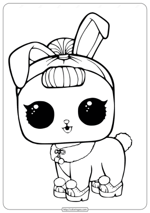 LOL Surprise Pets Coloring Page Crystal Bunny