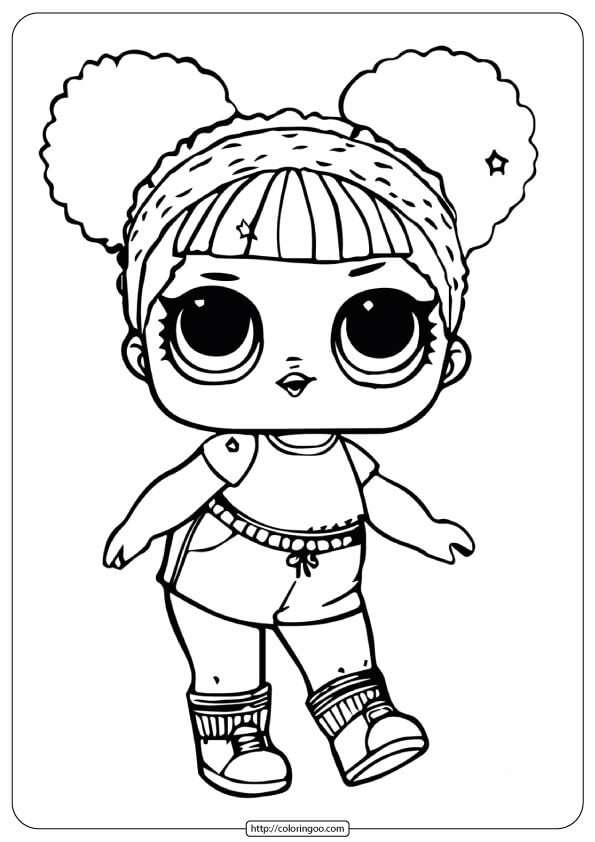 Printable Lol Doll Coloring Pages Hoops MVP Glitter th