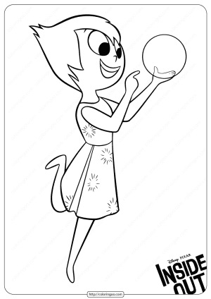 disney inside out joy coloring page