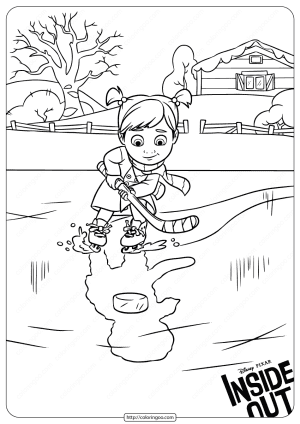 disney inside out riley coloring pages
