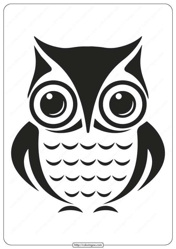 free printable owl coloring page