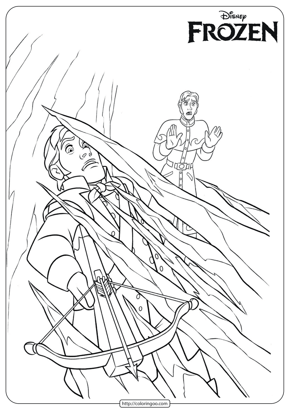 frozen elsa defend herself coloring pages