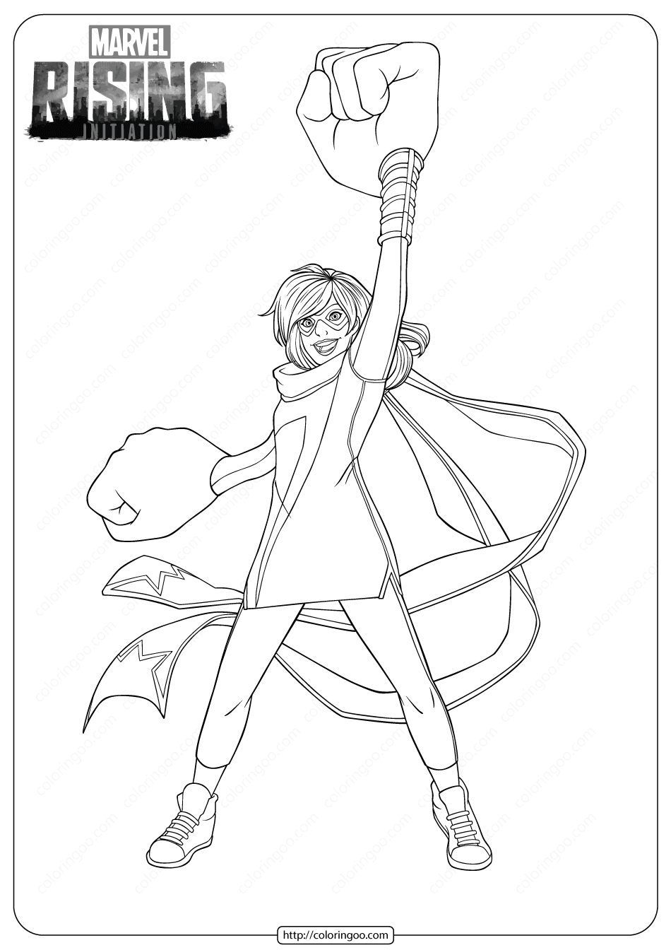 marvel rising ms marvel coloring pages