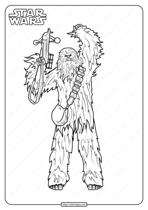 star wars chewbacca printable coloring page book