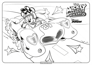 Mickey And The Roadster Racers Minnie Coloring Page