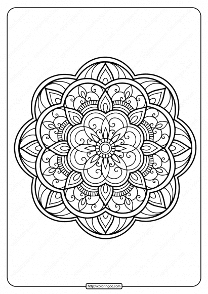 Printable PDF Coloring Book Pages for Adults 020