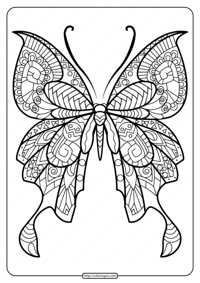 butterfly mandala coloring pages book 44