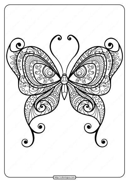 butterfly mandala coloring pages book 45