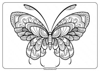 butterfly mandala coloring pages book 46