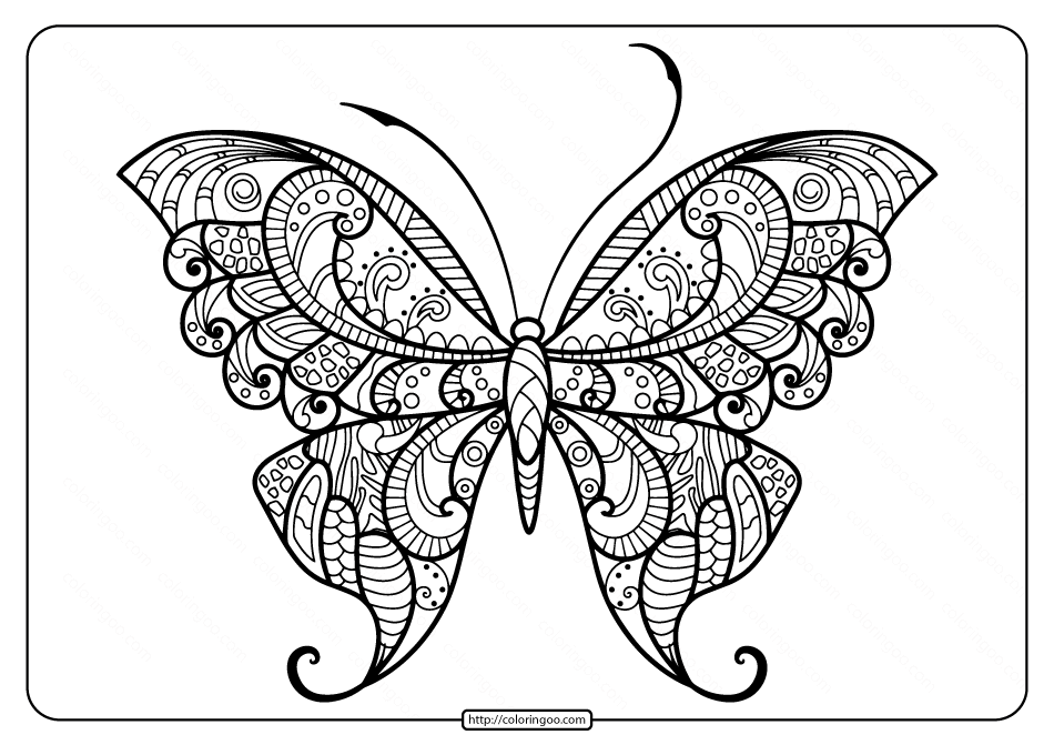 butterfly mandala coloring pages book 47