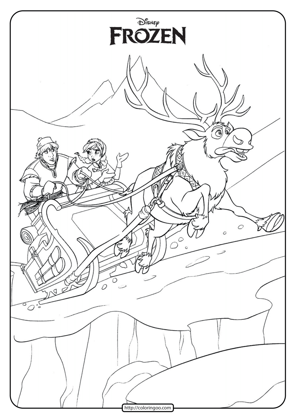 disney frozen anna and kristoff coloring pages 03