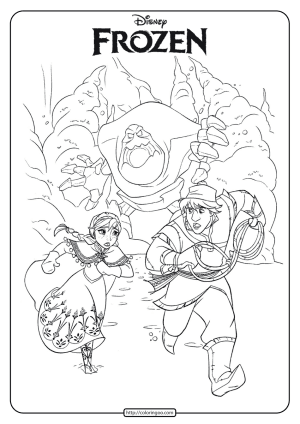 disney frozen anna and kristoff coloring pages