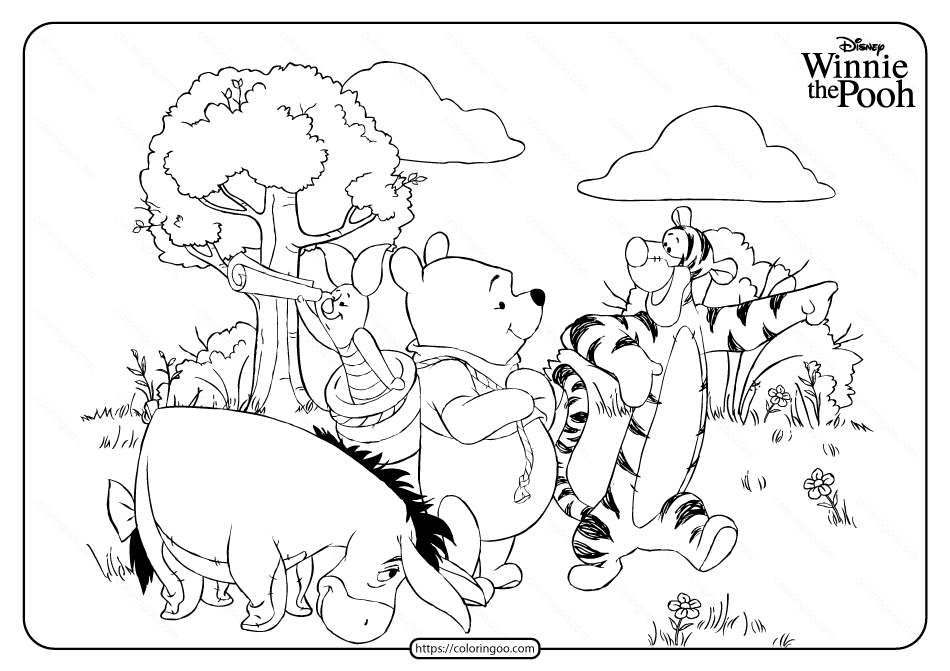 printable disney winnie the pooh coloring pages