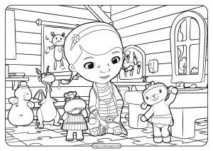 printable doctor mcstuffins coloring page