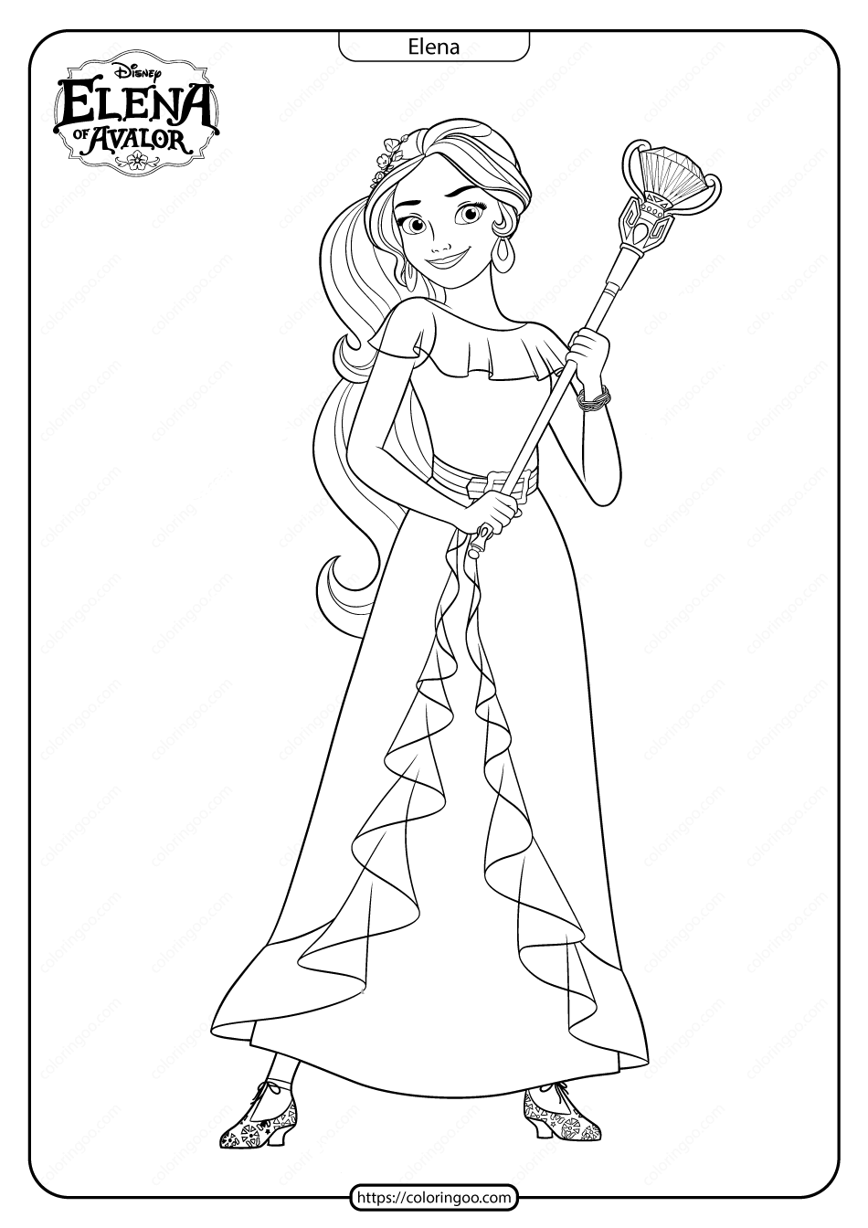 Printable Elena Of Avalor Gabe Coloring Pages
