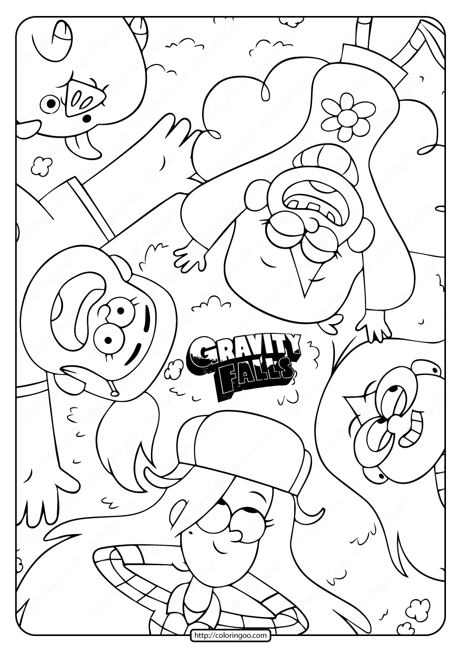 printable gravity falls coloring pages