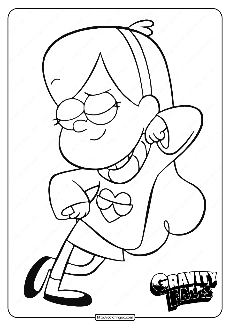 printable gravity mabel coloring pages