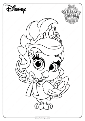 printable palace pets birdadette pdf coloring pages