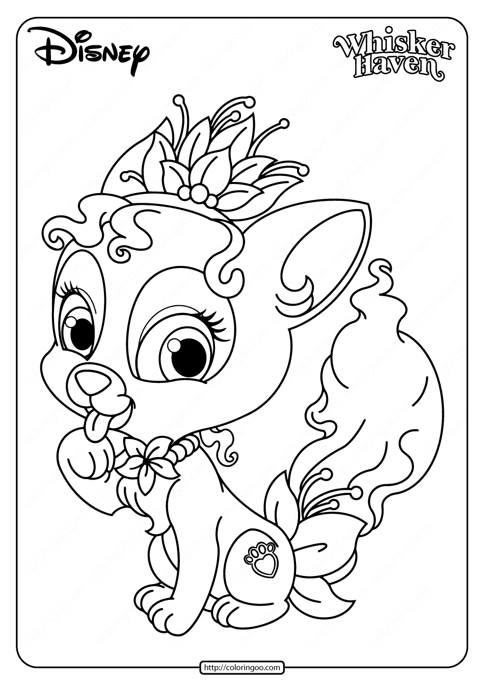 printable palace pets lily pdf coloring pages