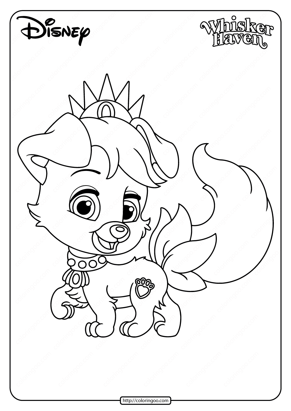 printable palace pets matey pdf coloring pages