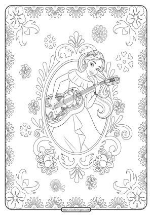 printable princess elena of avalor coloring pages