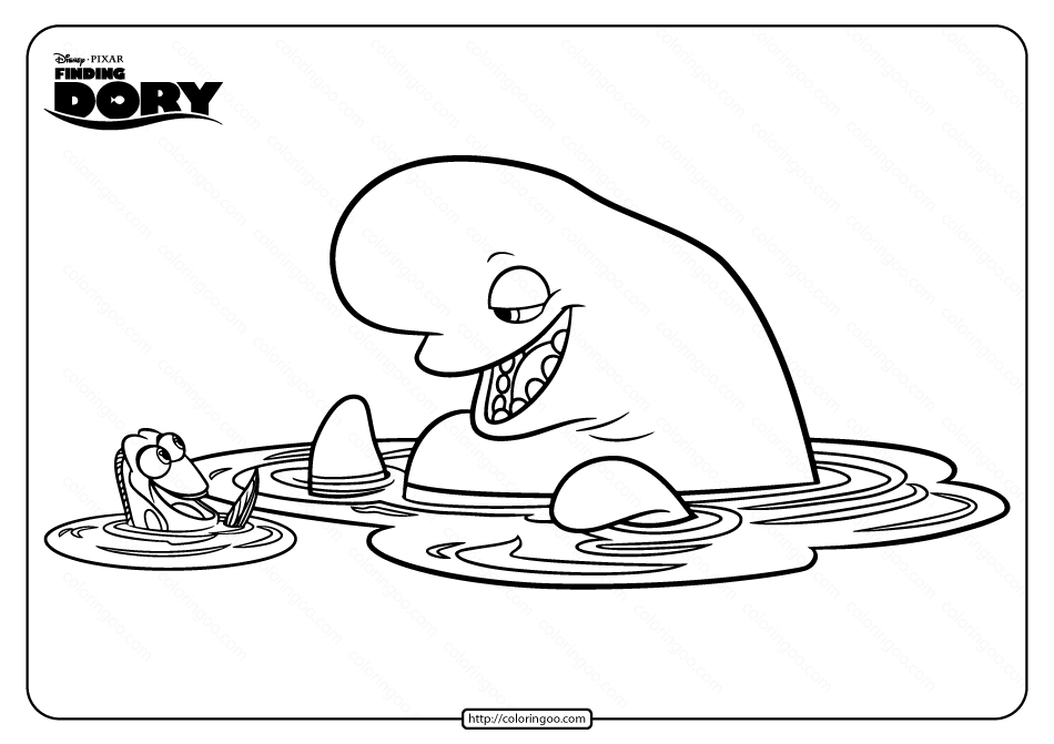 Disney Finding Dory and Bailey Coloring Pages
