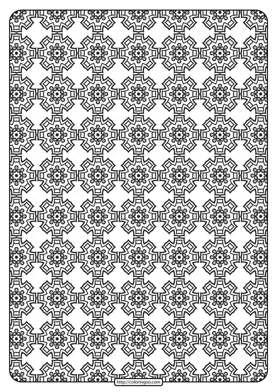 Free Printable Geometric Pattern PDF Book 018