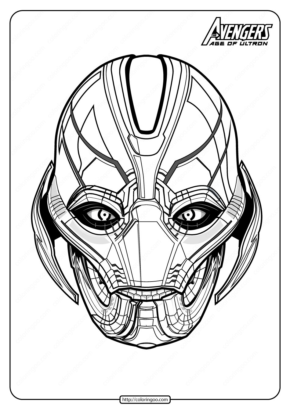 Marvel Avengers Ultron Pdf Coloring Pages
