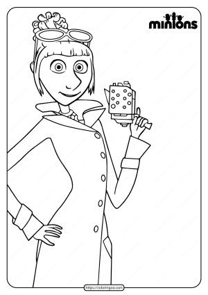 Printable Minions Lucy Wilde Coloring Page