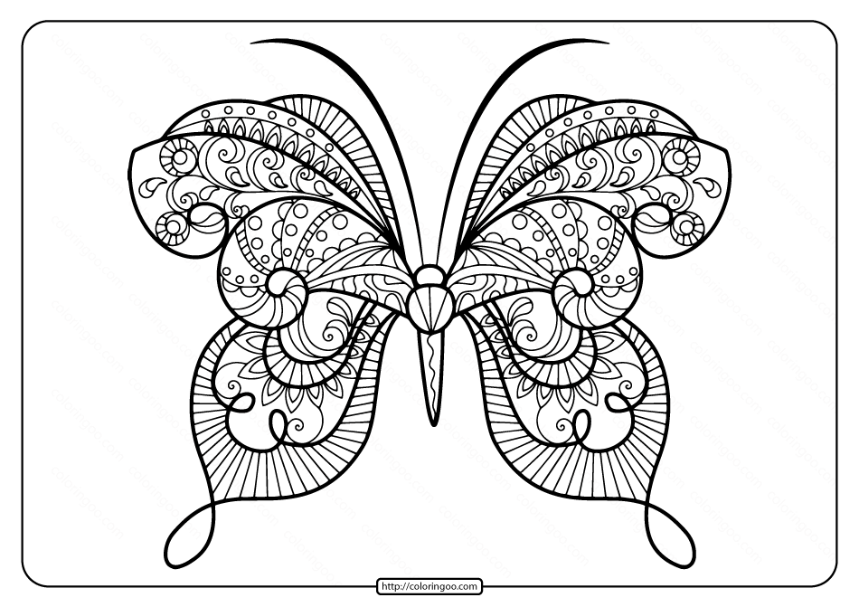 butterfly mandala coloring pages book 50 e1586725055916
