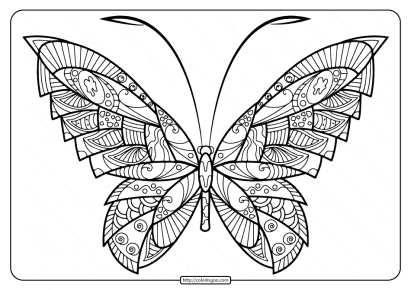 butterfly mandala coloring pages book 52