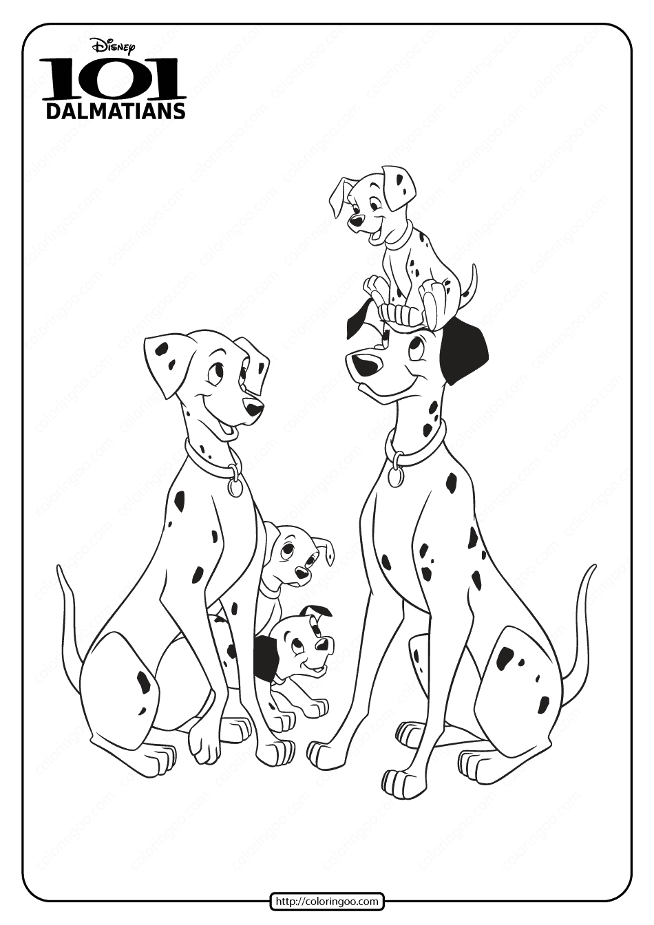 disney 101 dalmatians pdf coloring pages