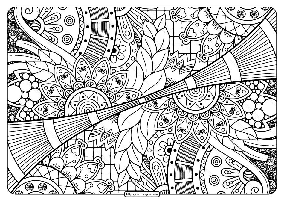 printable adult pdf coloring page book 13