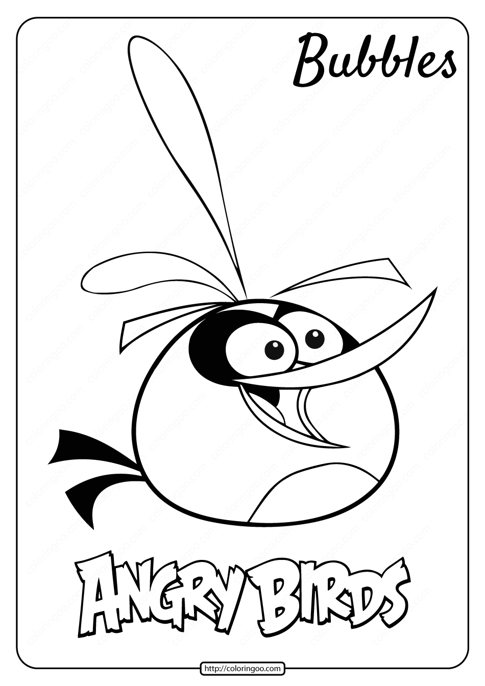printable angry birds bubbles pdf coloring page