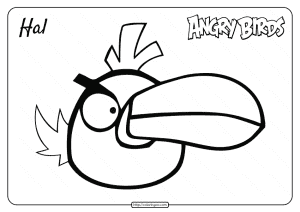 printable angry birds hal pdf coloring page